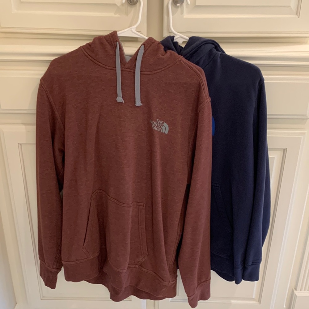 Two north face hoodies size L men’s